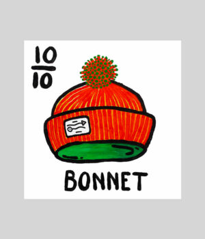 Bonnet pompon - 40x40cm - 550€